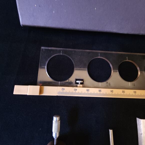 Vintage Tacro Circle Drafting Beam Instrument Tool Set 40" Divided in 40th Italy - Picture 9 of 10